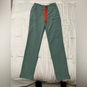 Figs Skinny Yola scrub pants, Jade, small tall, limited edition